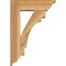 Ekena Millwork Merced Traditional Rough Sawn Bracket w/ Offset Brace, Western Red Cedar, 6"W x 18"D x 26"H BKT0604X18X26MRC01RWR - alternate 3